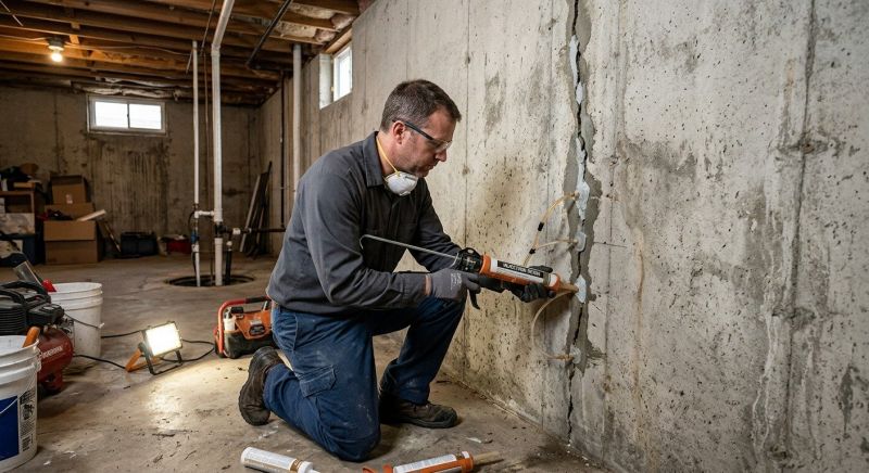 Basement Crack Repair in Hartford, CT
