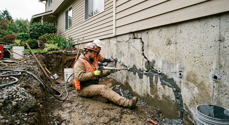 Cracked Foundation Repair in Bolton, CT