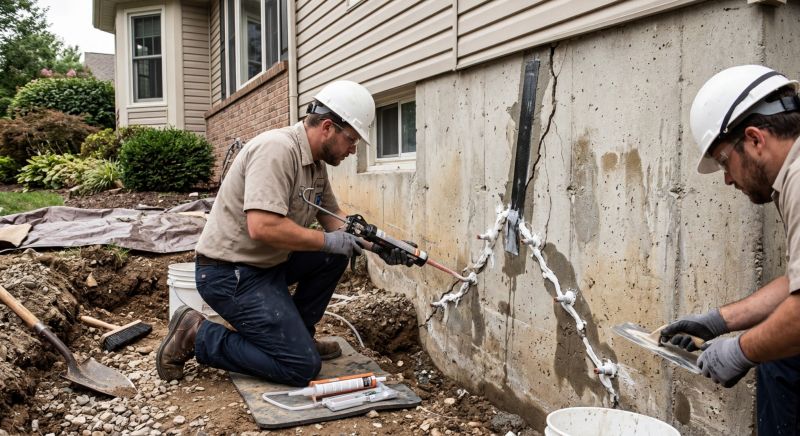 Cracked Foundation Repair in East Hampton, CT