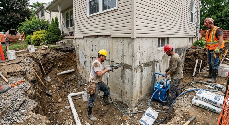 Cracked Foundation Repair in Ellington, CT