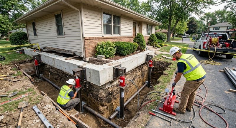 Foundation Jacking in Durham, CT