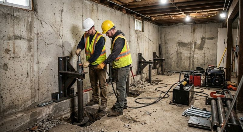 Foundation Stabilizing in Oakville, CT
