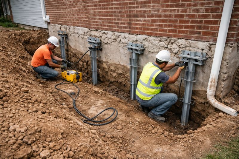 Helical Piers Installation in Hartford, CT