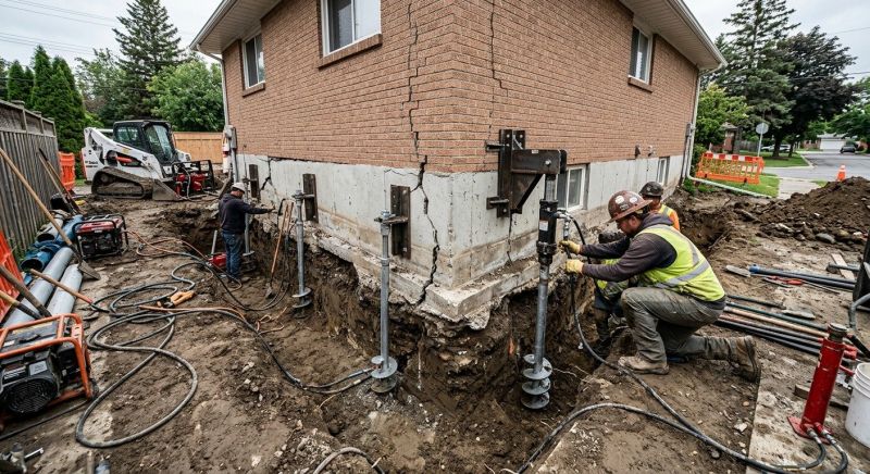 Sinking Foundation Repair in Colchester, CT