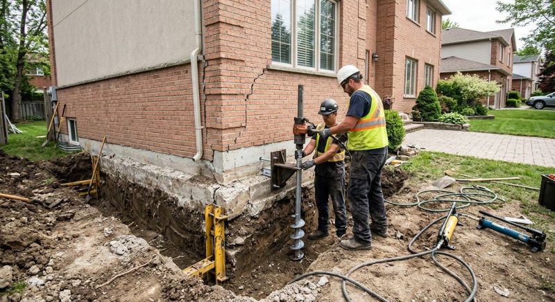 Sinking Foundation Repair in Manchester, CT