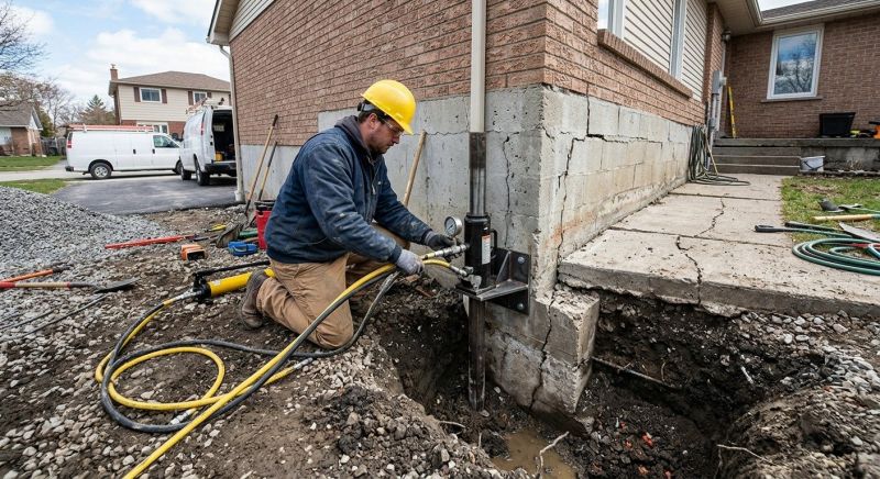Sinking Foundation Repair in New Britain, CT